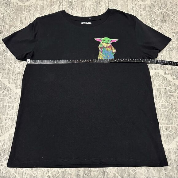 Star Wars Mandalorian Grogu Black Graphic Comic Official Tee Shirt Women Size L - Picture 3 of 5